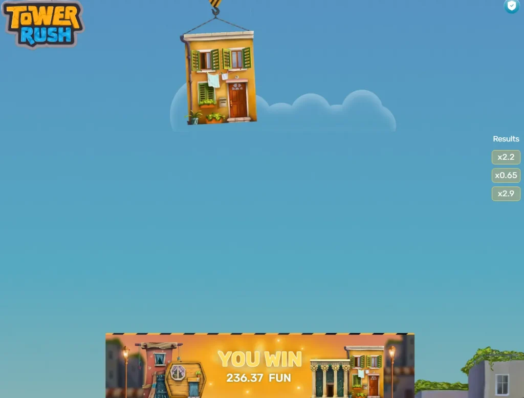 Tower Rush Gewinn